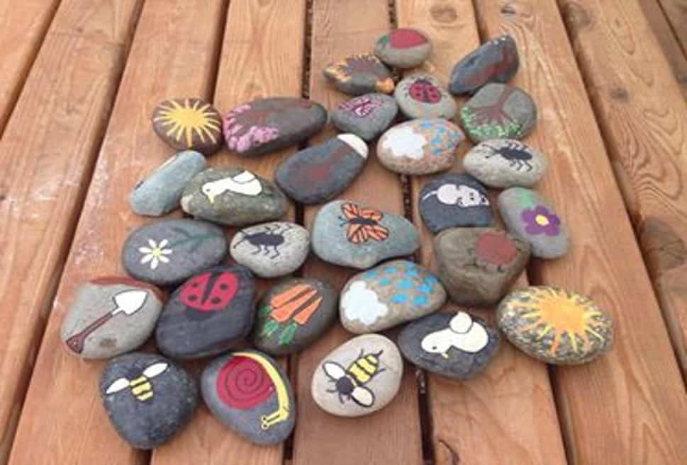 garden literacy with story stones