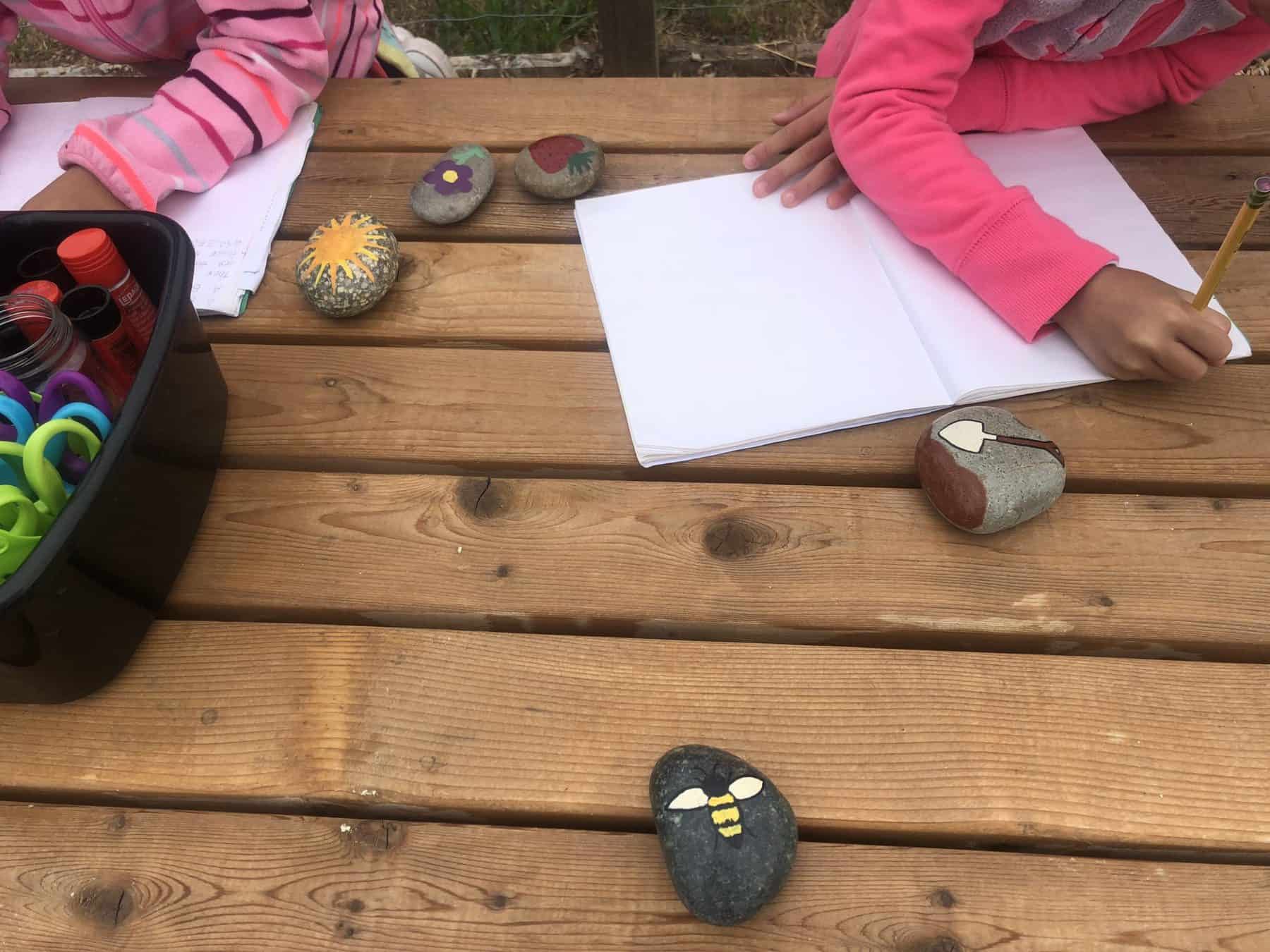 garden literacy with story stones